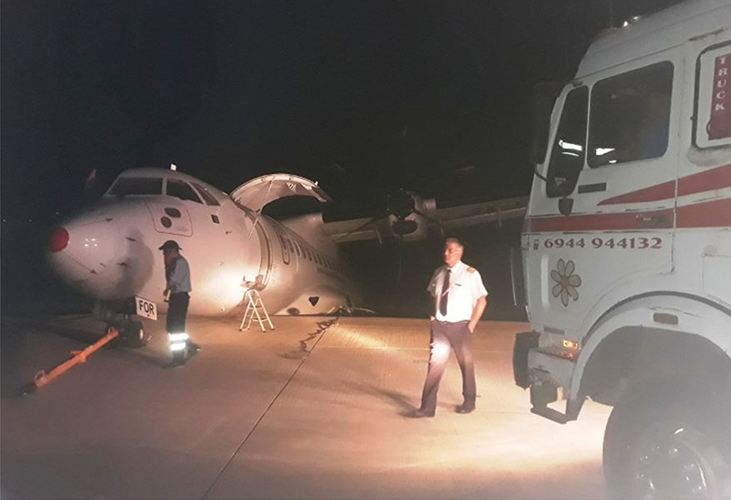 Αεροσκάφος της Sky Express προσέκρουσε σε χαντάκι στην Νάξο